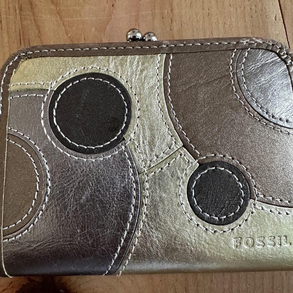 Fossil Metallic Gold small wallet.